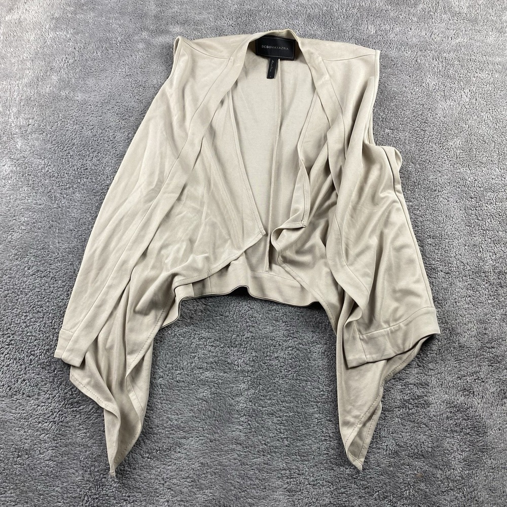 BCBG MAX AZRIA Open Front Cardigan Womens‎ Small Beige